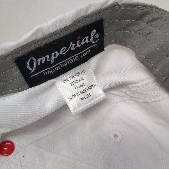 U.S. Energy Strapback Baseball Cap White One Size Adjustable 6 Panel Imperial - Picture 9 of 9